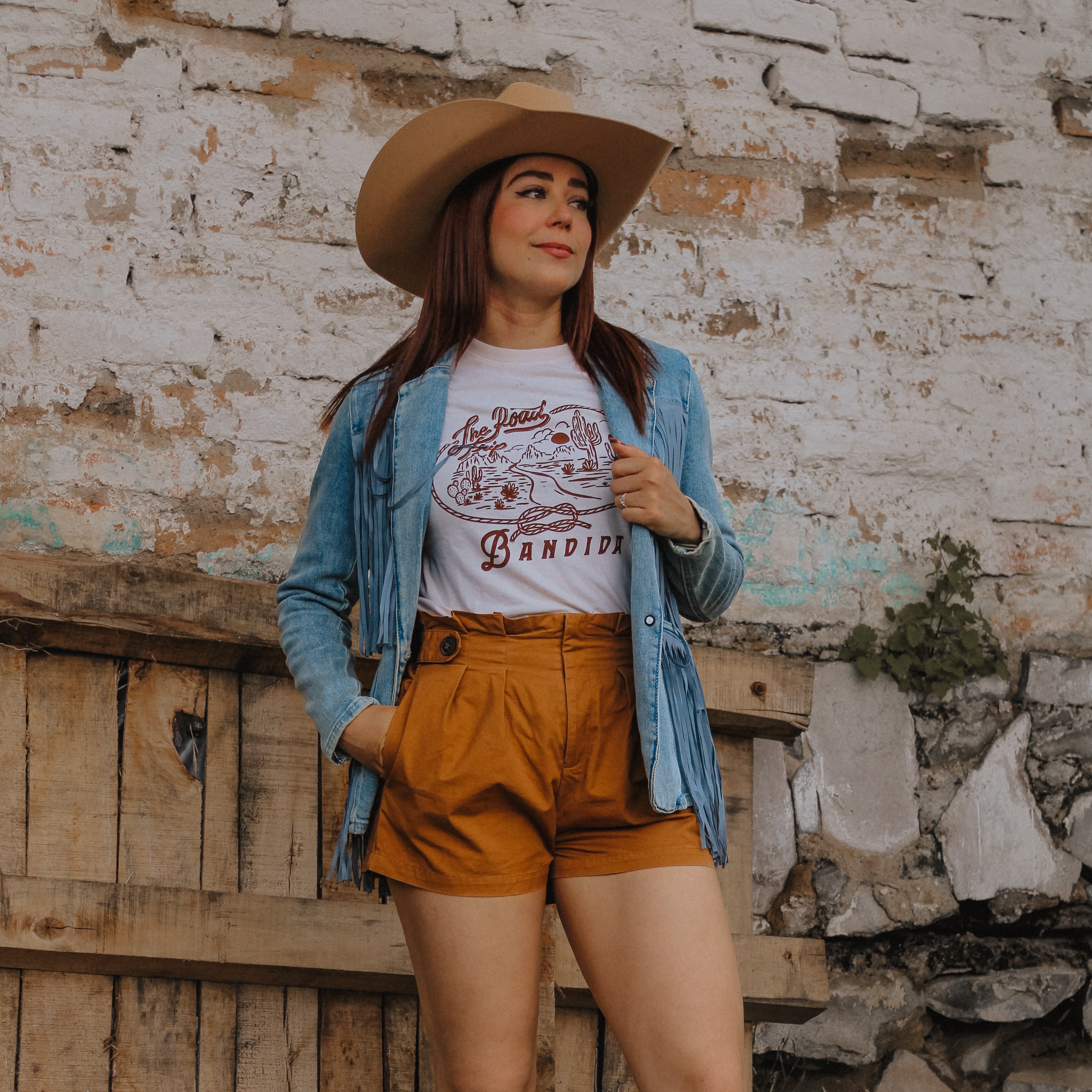 Playera Vaquera para Mujer "The Road Trip"