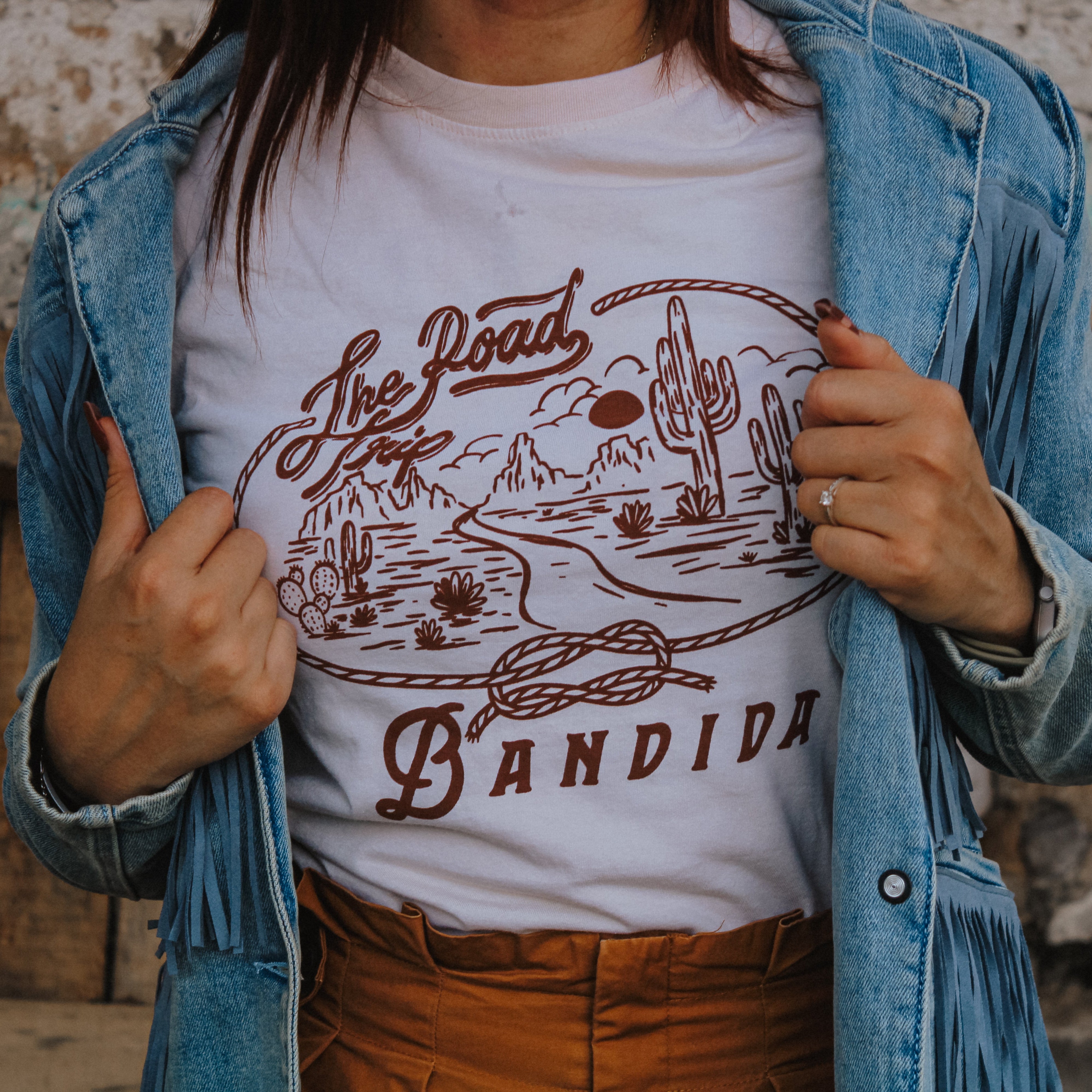 Playera Vaquera para Mujer "The Road Trip"