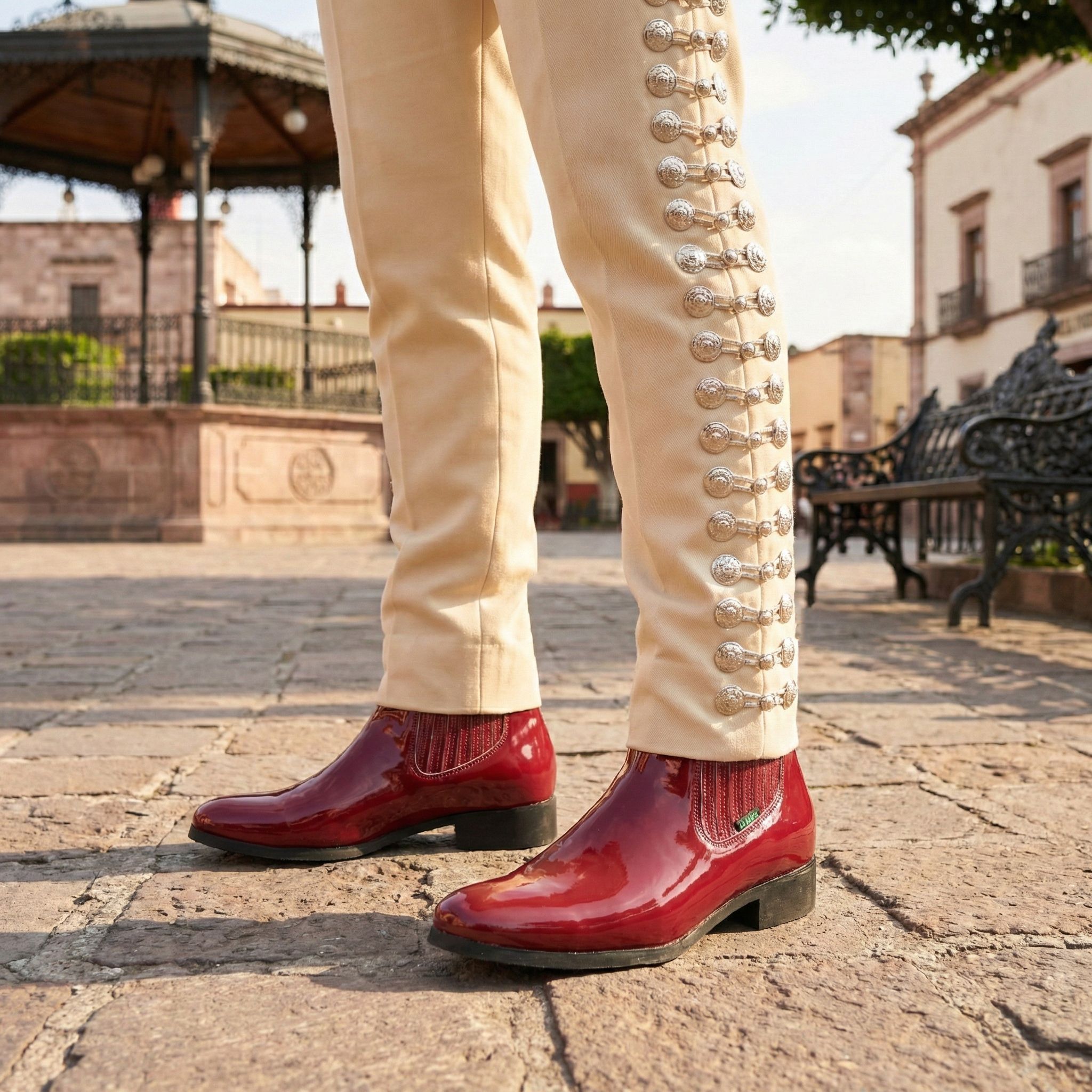Botín de charol suela de hule colores especiales