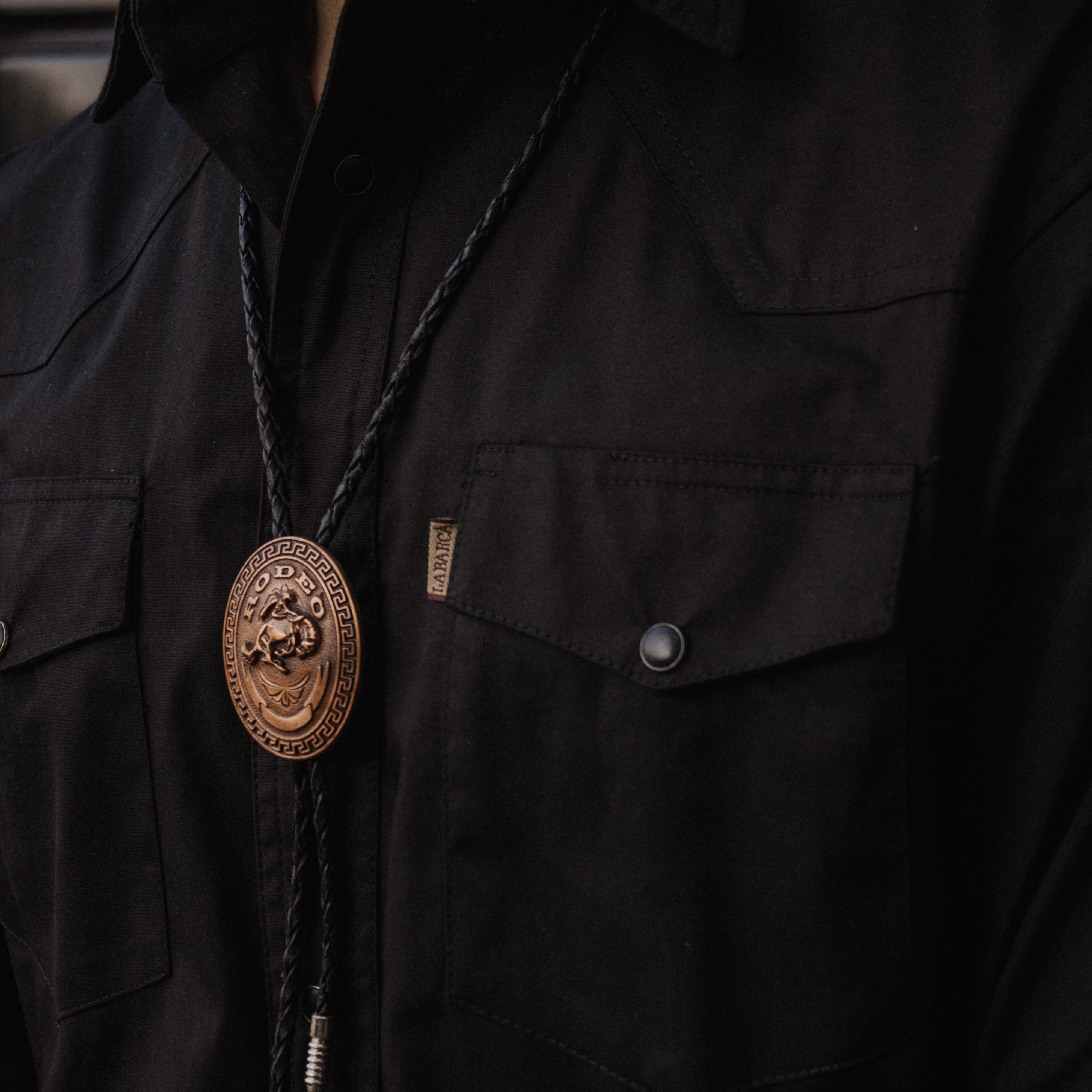 Camisa Vaquera para Hombre Negro