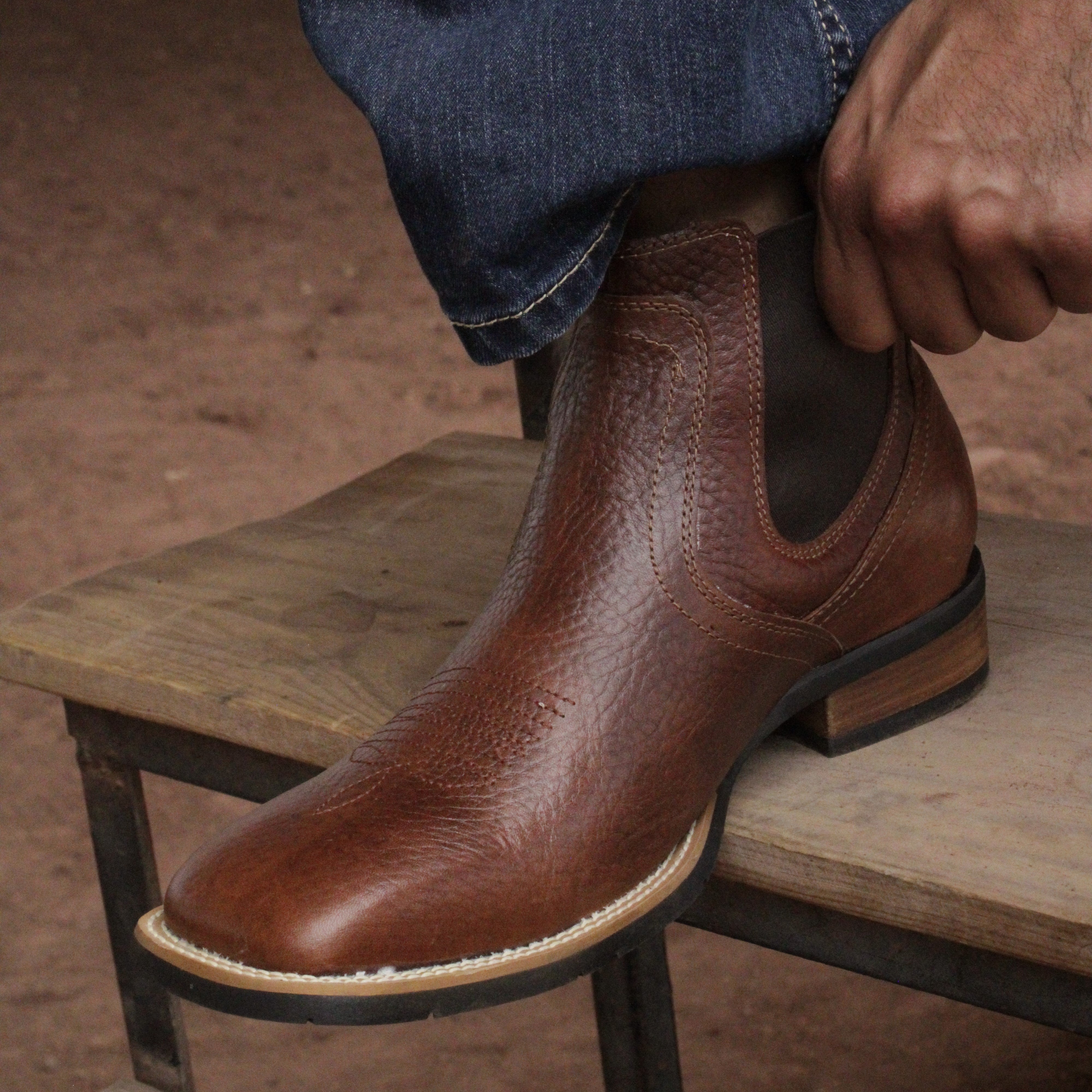 Botin Vaquero Color Maple para Hombre - Botín La Barca