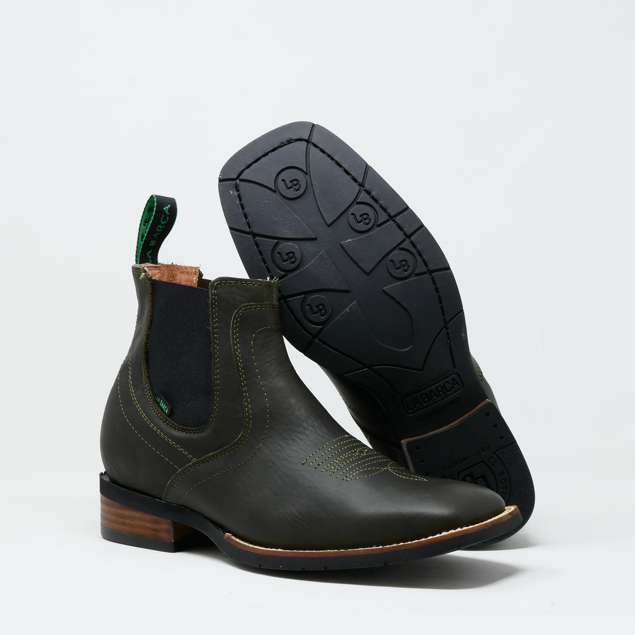 Botin vaquero bulldog suela de hule - Botín La Barca