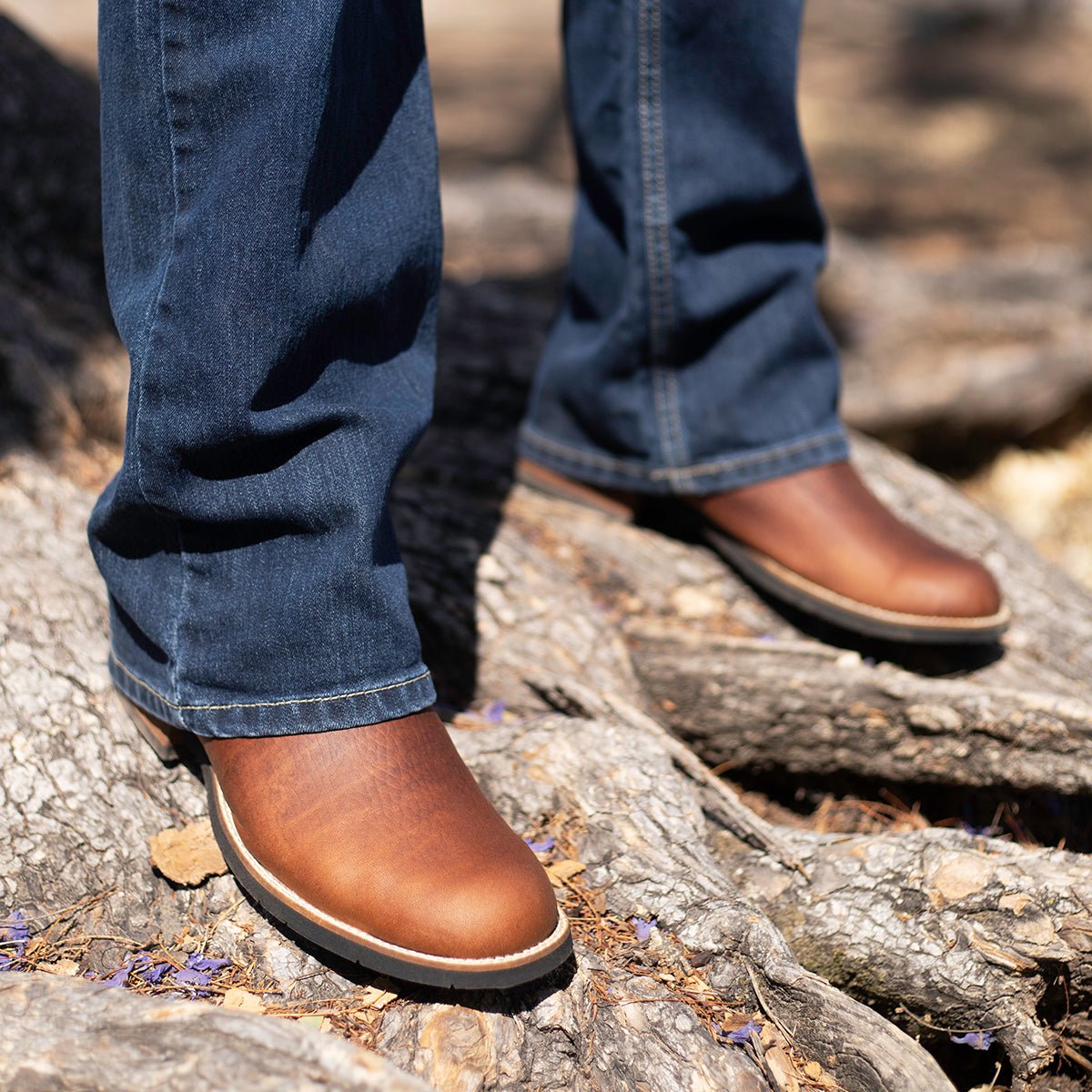 Botín Vaquero Café para Hombre - Botín La Barca