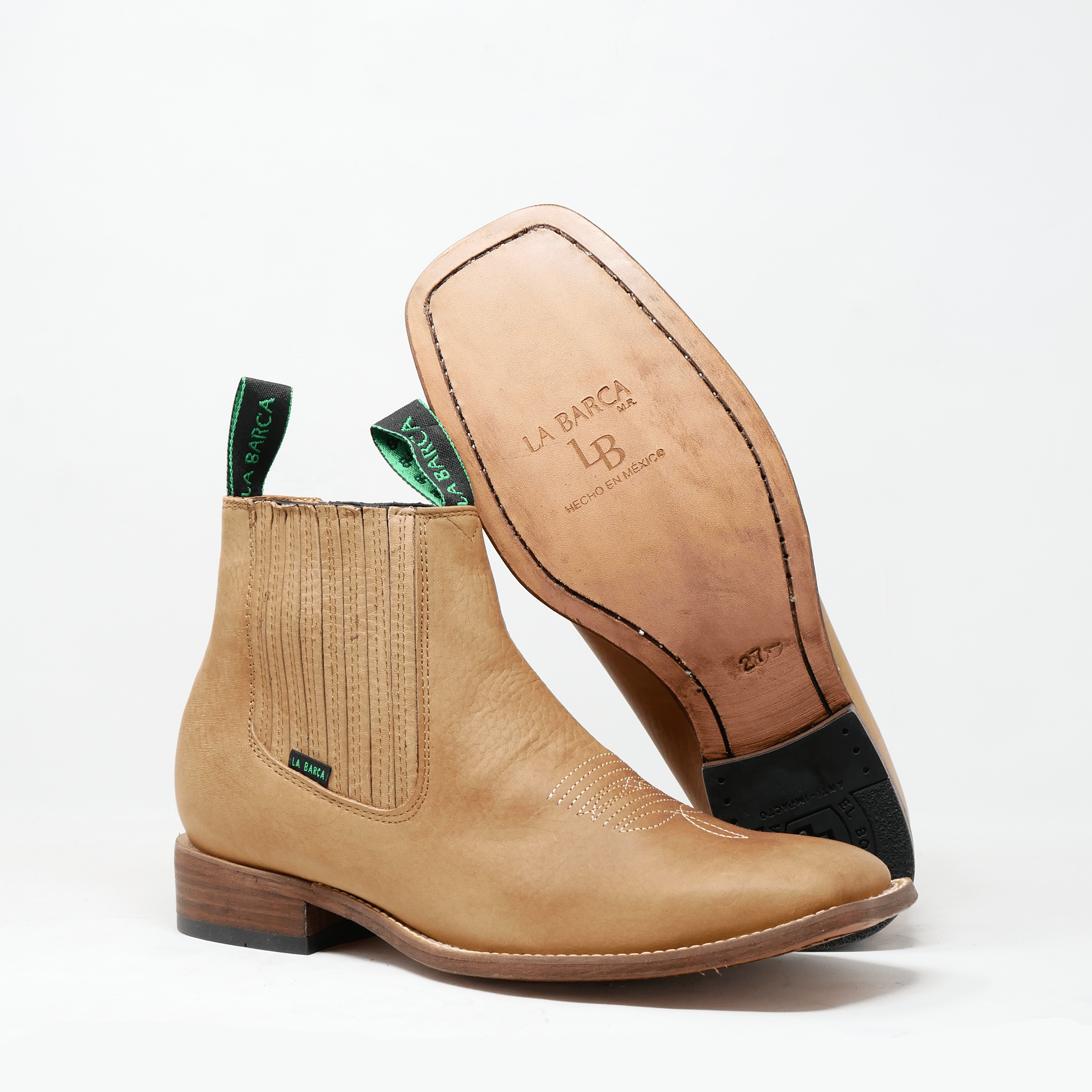Botín Vaquero Tonalá Suela de Vaqueta - Botín La Barca
