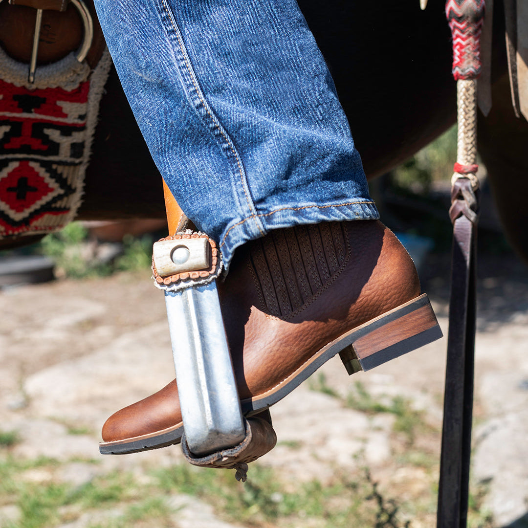 Nuevo botín charro color maple para hombre - Botín la Barca