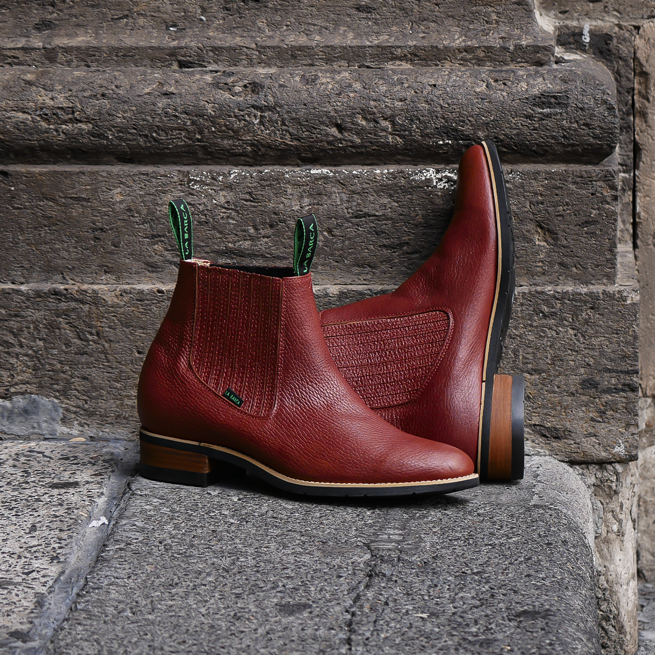 Nuevo botín charro color shedron para hombre - Botín la Barca