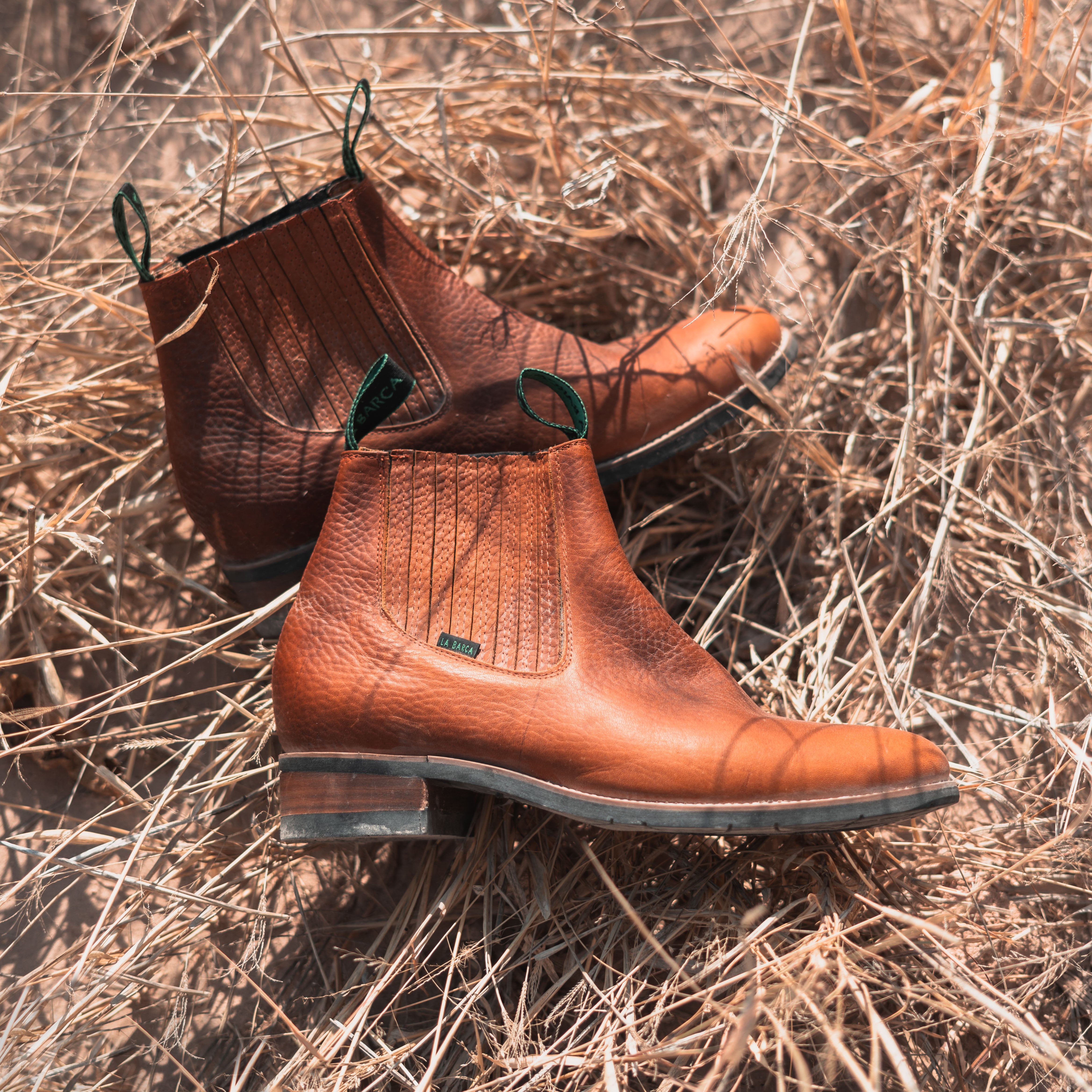 Nuevo botín charro color miel para hombre - Botín la Barca