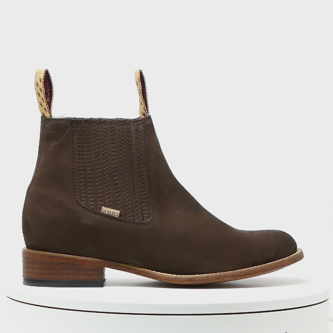 Botín Charro Papá Grande para Hombre Café - Botín La Barca