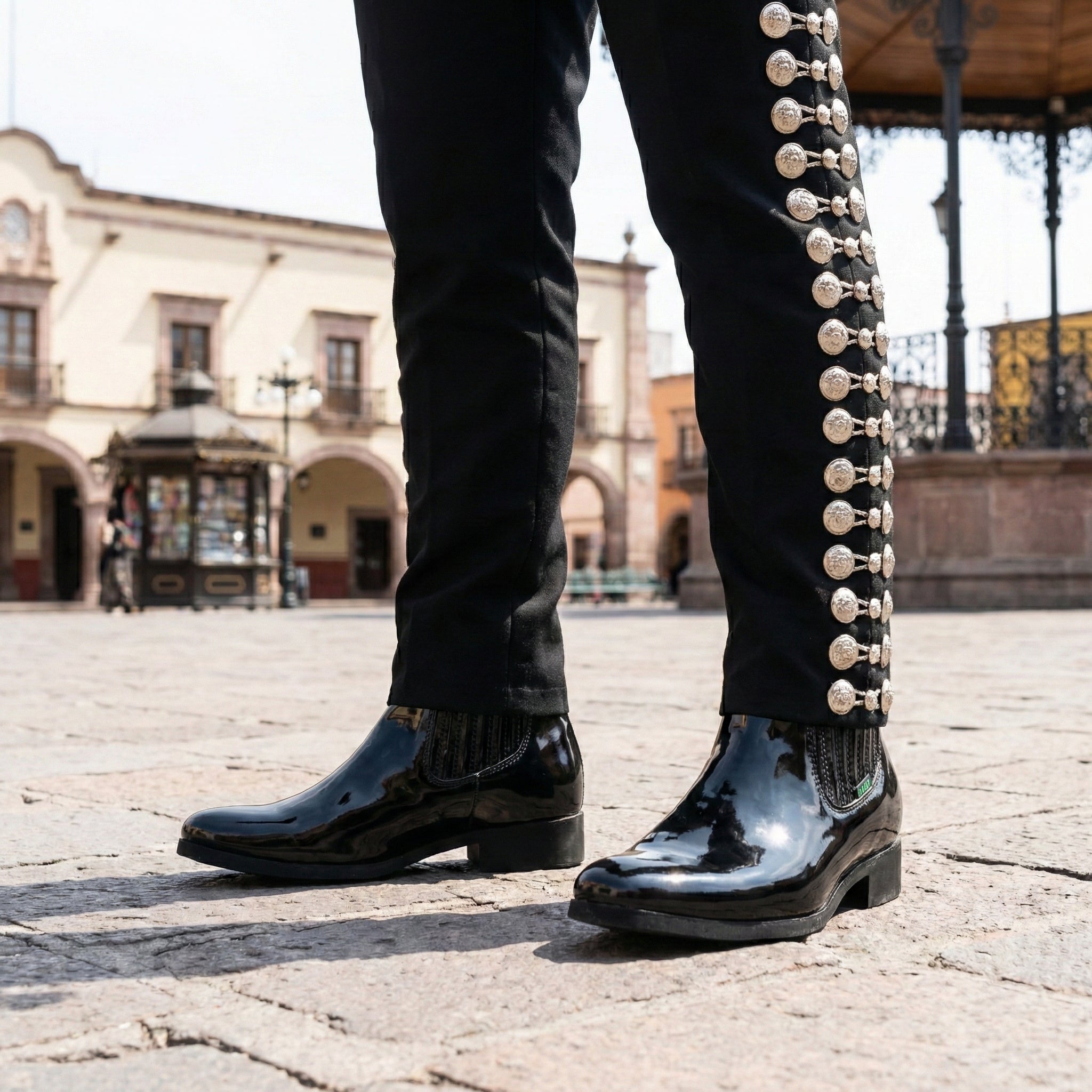 Botín de Charol Suela de Hule