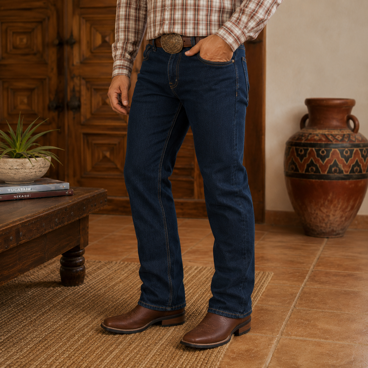 Bota Vaquera horma bulldog Suela de Hule
