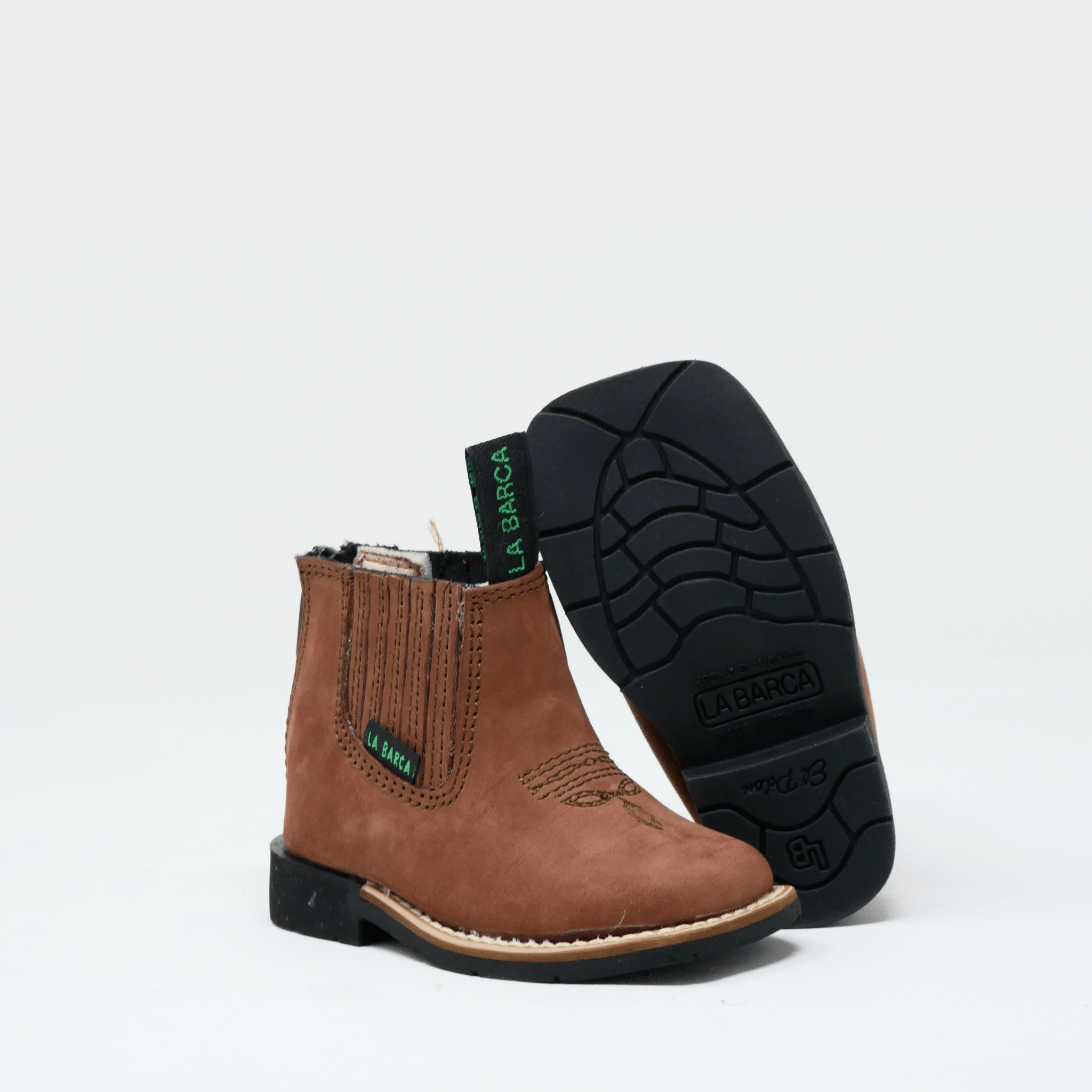 Botín Vaquero para Bebé Caoba - Botín La Barca