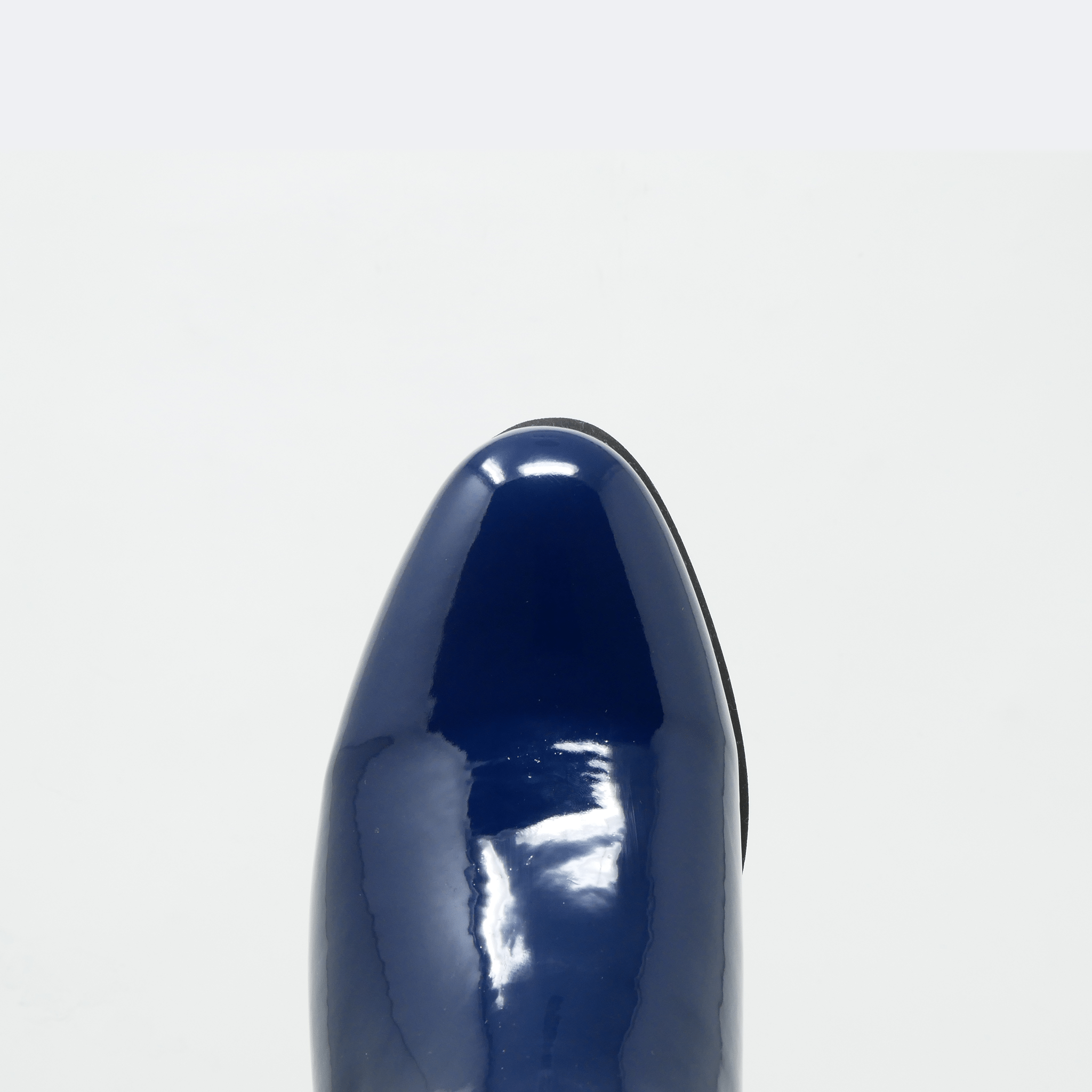 Botín charro de charol con suela de hule color Azul Marino - Botín La Barca