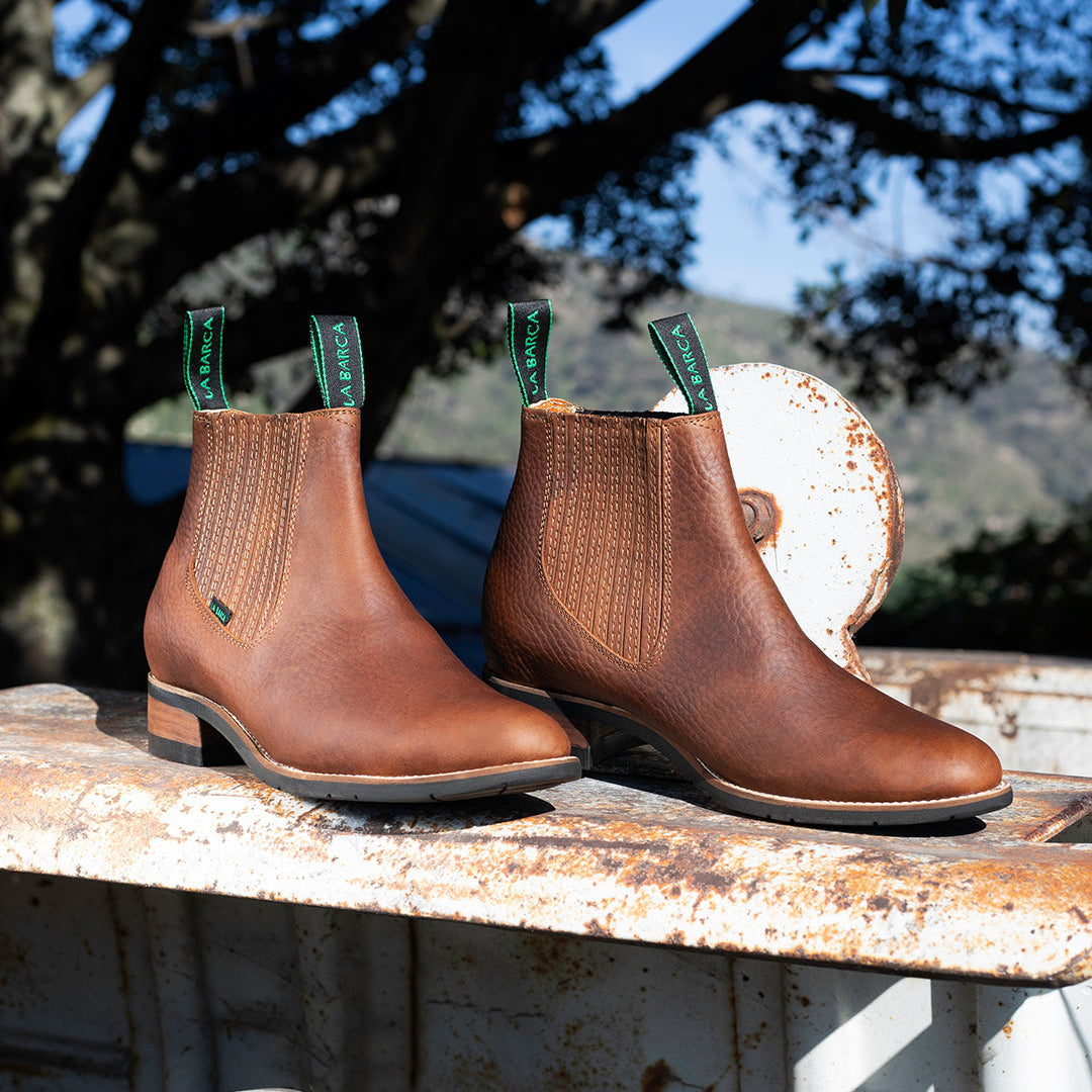 Nuevo botín charro color maple para hombre - Botín la Barca