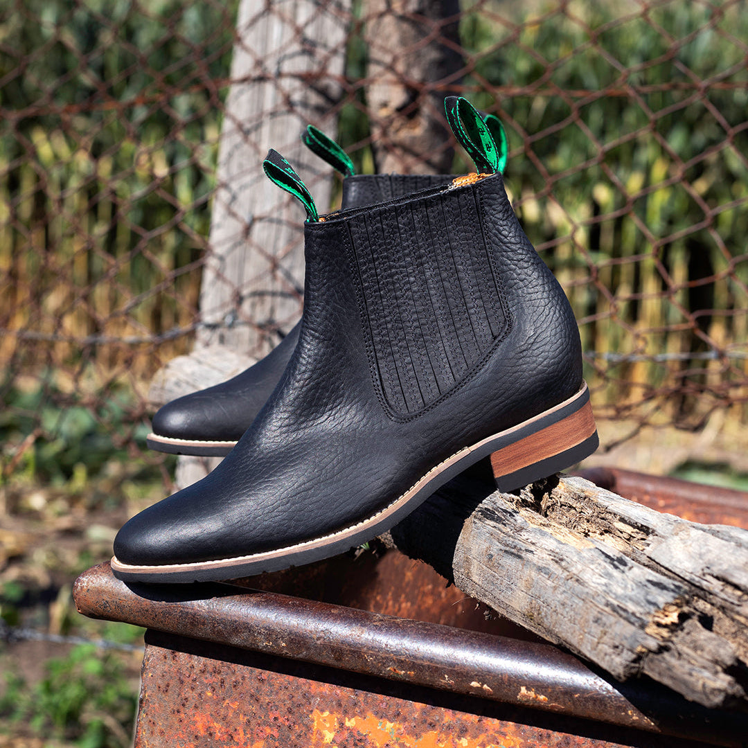 Nuevo botín charro color negro para hombre - Botín la Barca