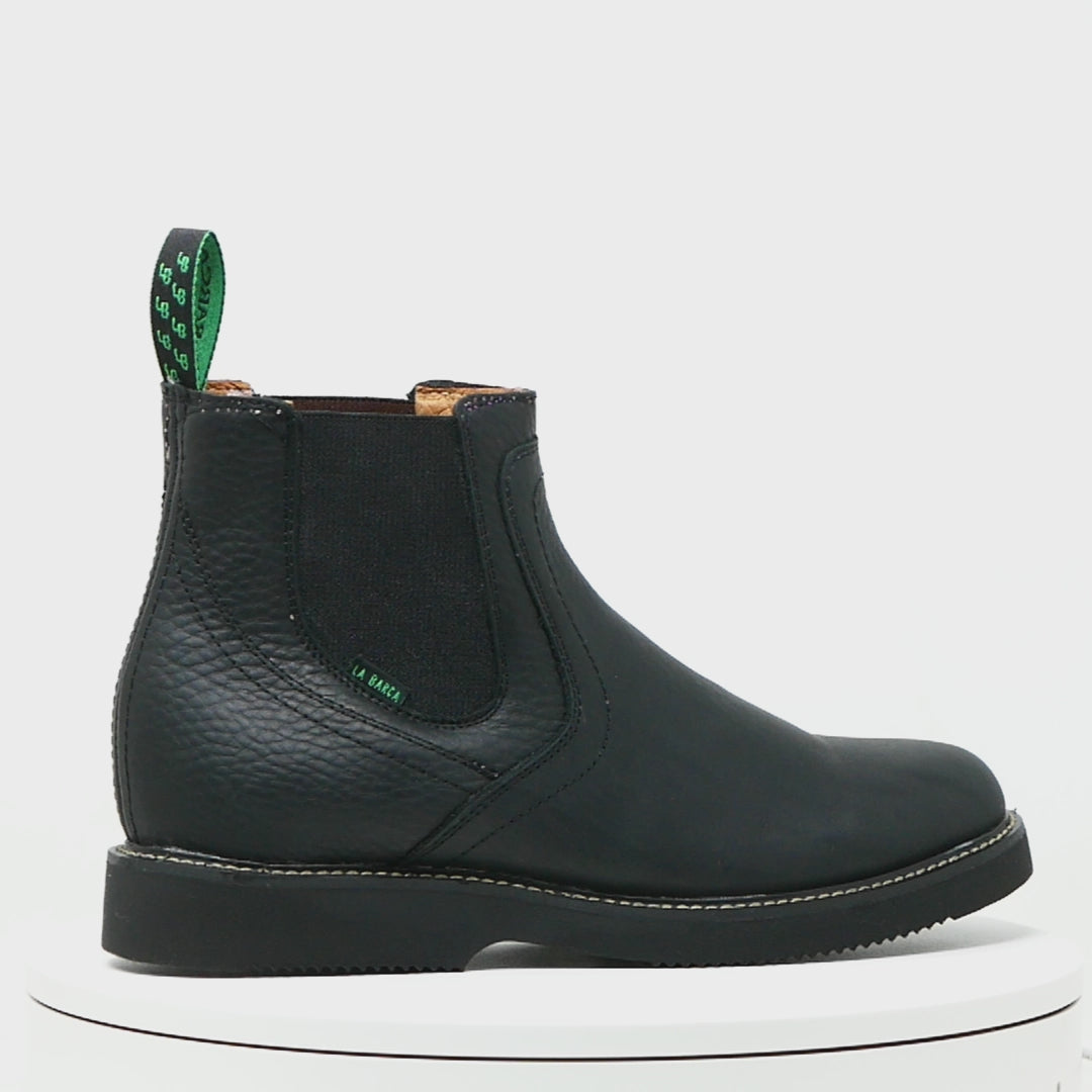 Botín vaquero de trabajo color negro para hombre - Botín La Barca