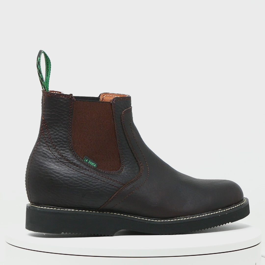 Botín vaquero de trabajo color café para hombre - Botín La Barca